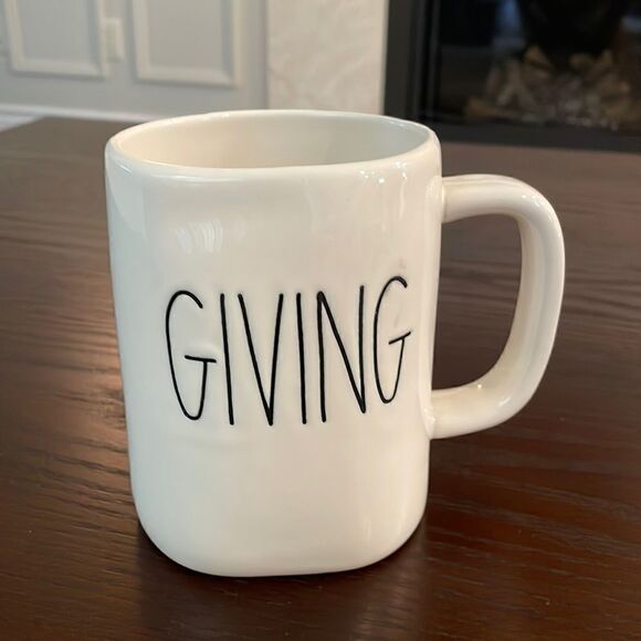 Rae Dunn Artisan Collection ‘Giving’ Mug Excellent Condition Collectable - Picture 1 of 5